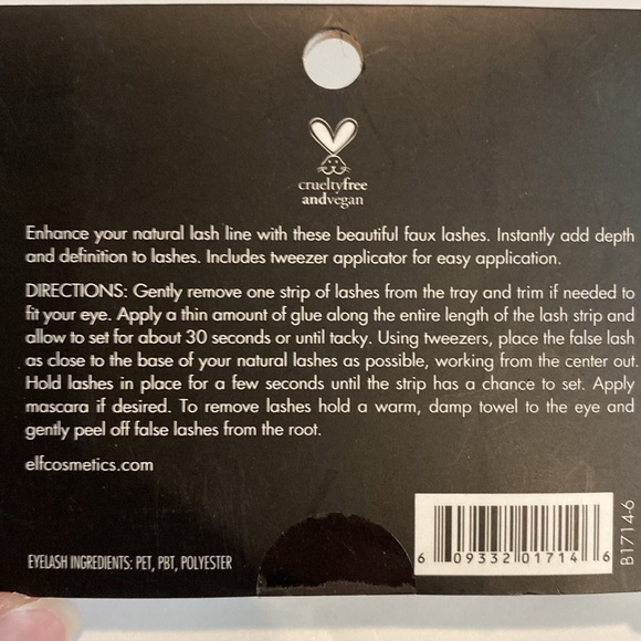 e.l.f. Dramatic Lash Kit Eyelashes & Tweezers & Black Eyeliner Pen New - Picture 3 of 10